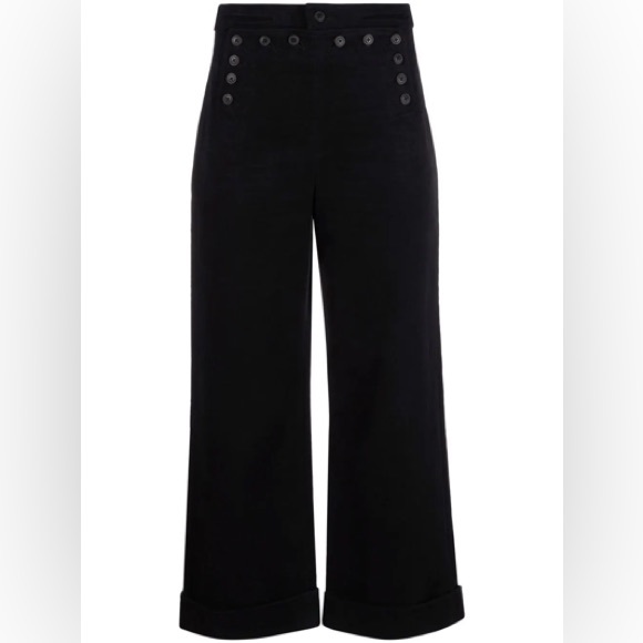 Tory Burch MOLESKIN CROPPED SAILOR TROUSER SIZE 6 - Picture 5 of 6